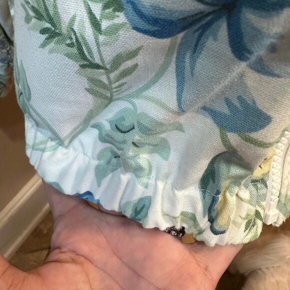 Vintage 90’s Reversible Floral Striped Cottagecore Coquette Zip Up Jacket Large - Picture 12 of 16